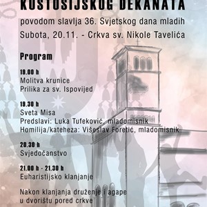 Susret mladih Kustošijskog dekanata uz proslavu 36. Svjetskog dana mladih